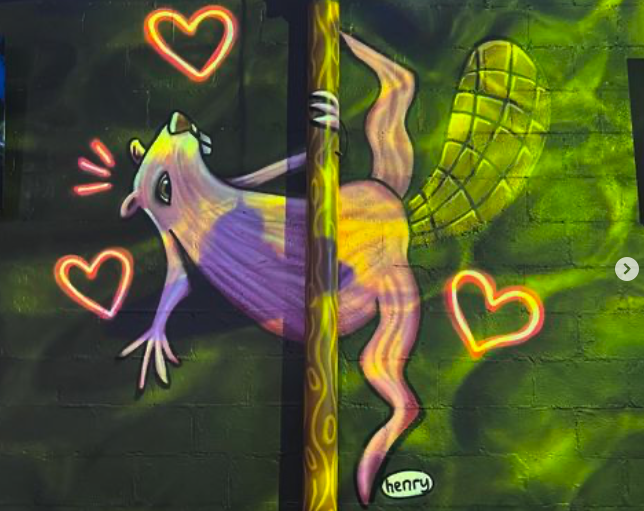 Pink Beaver on Dance Pole